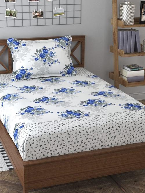 multicolored floral printed bedsheet - 21242625 - Very Small Image - 1