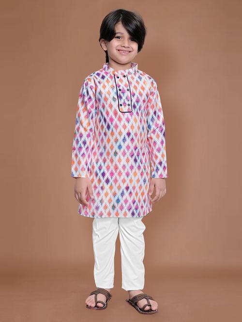 boys printed kurta set - 21242864 - Very Small Image - 1