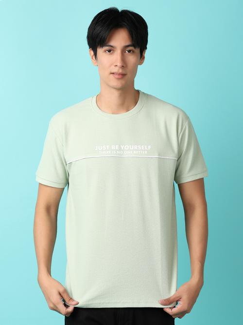 green cotton front print tshirt - 21244346 - Very Small Image - 1