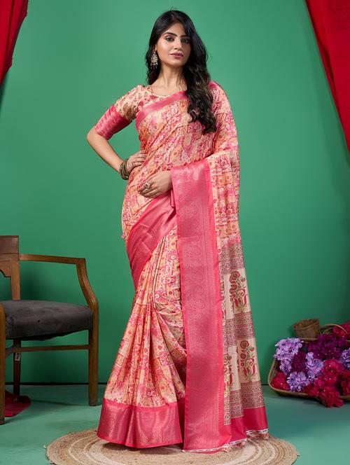 women printed saree - 21244589 - Very Small Image - 1