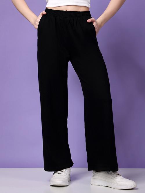 mid rise solid track pant - 21244636 - Very Small Image - 1