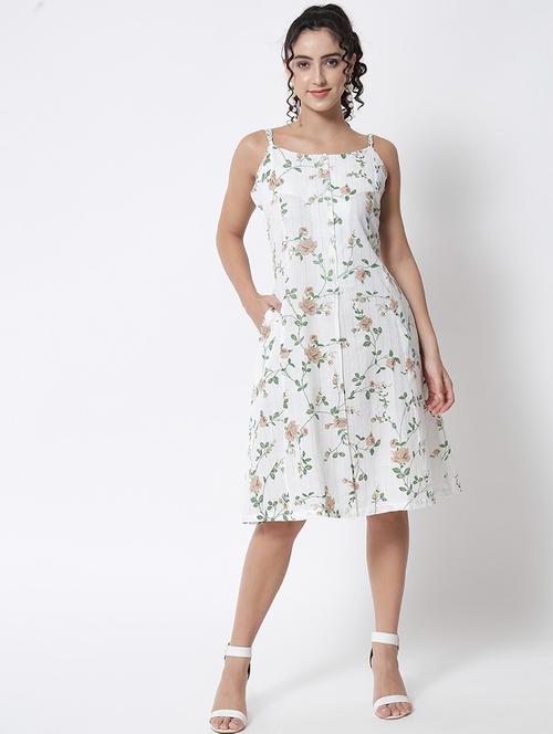 multi colored viscose aline dress - 21245002 - Very Small Image - 1