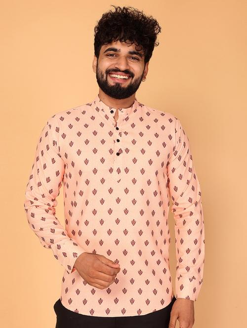 men mandarin neck solid short kurta - 21245361 - Very Small Image - 1