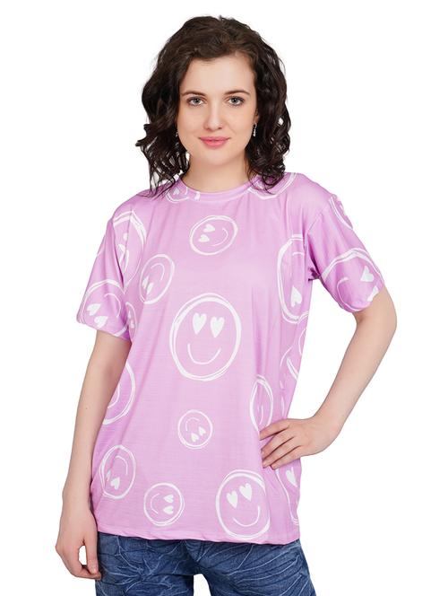 lavender polyester regular t-shirt - 21246693 - Very Small Image - 1