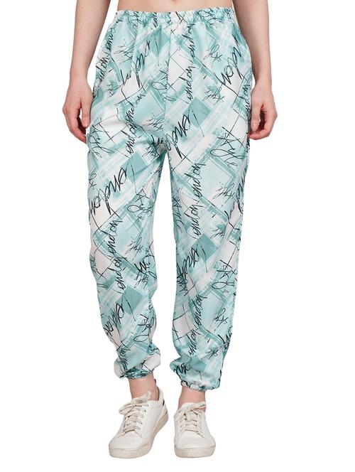 green crepe printed pajama - 21246735 - Very Small Image - 1