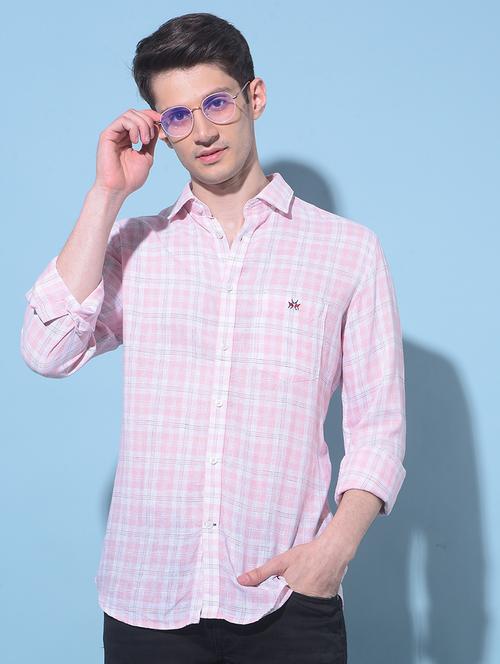 men checkered long sleeve casual shirt - 21247721 - Very Small Image - 1