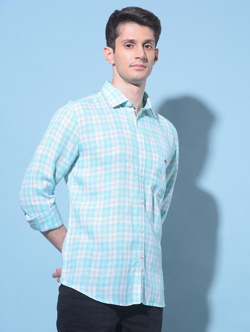 men checkered long sleeve casual shirt - 21247722 - Very Small Image - 1