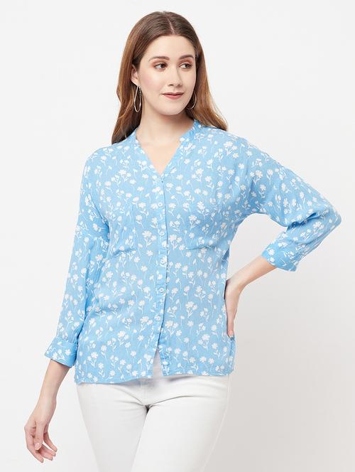 women printed 3/4 sleeve shirt - 21248033 - Very Small Image - 1