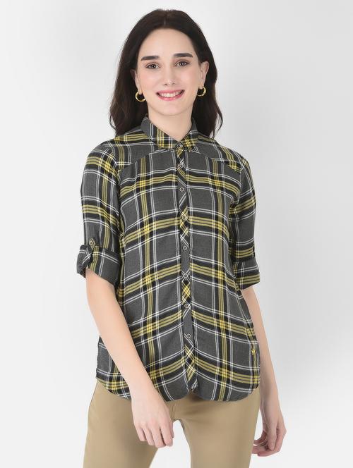 women checkered regular shirt - 21248042 - Very Small Image - 1