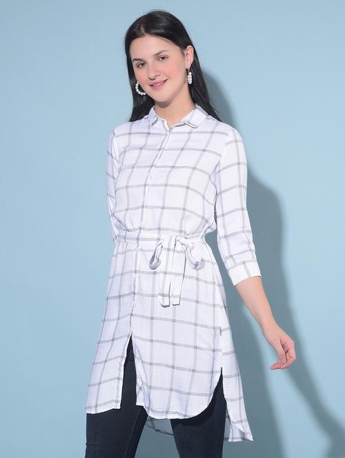 white viscose regular tunic - 21248109 - Very Small Image - 1