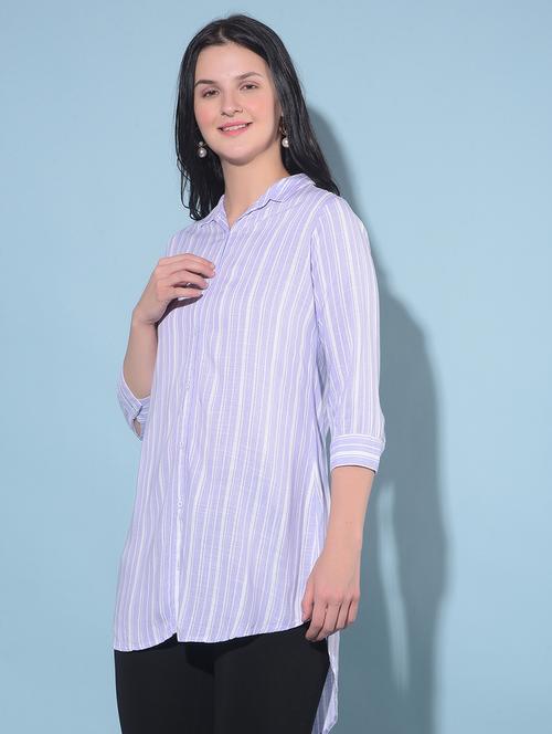lavender viscose regular shirt - 21248119 - Very Small Image - 1