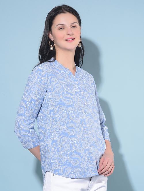 women printed high low top - 21248186 - Very Small Image - 1