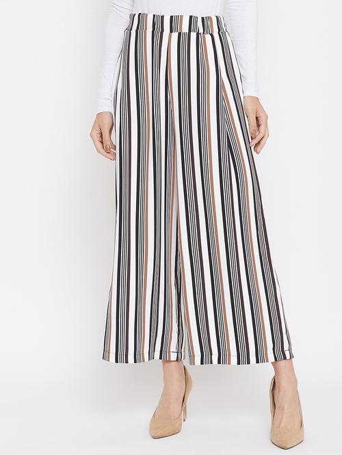 white cotton wide leg trouser - 21248241 - Very Small Image - 1
