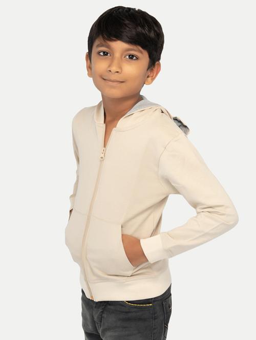 boys solid zipper hooded sweatshirt - 21248516 - Very Small Image - 1