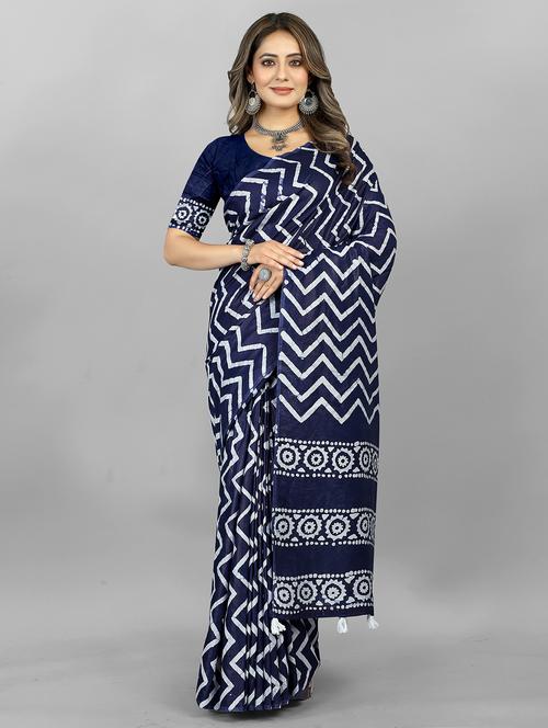 women printed saree - 21249619 - Very Small Image - 1