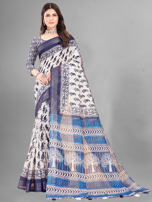 women printed saree - 21249749 - Very Small Image - 1