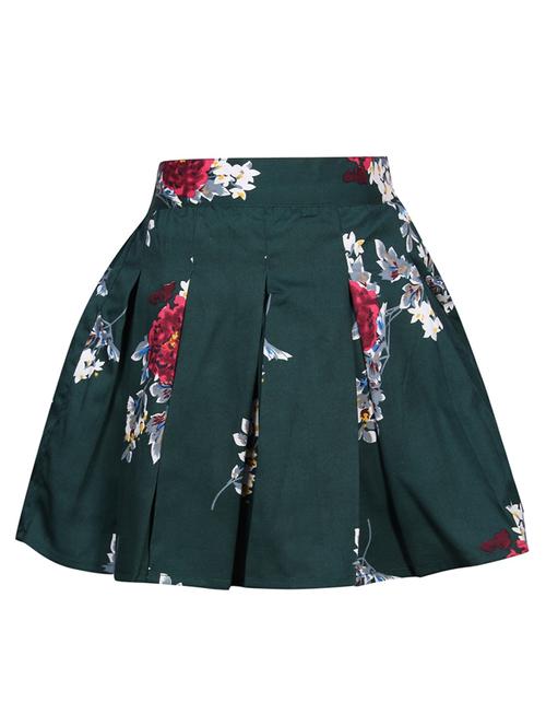 kids floral printed pleated skirt - 21249881 - Very Small Image - 1