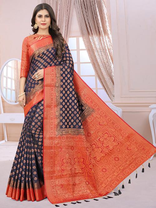women zari work banarasi saree - 21250267 - Very Small Image - 1