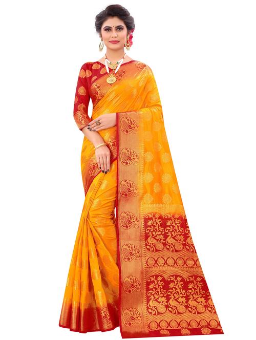 women zari work banarasi saree with blouse - 21250299 - Very Small Image - 1