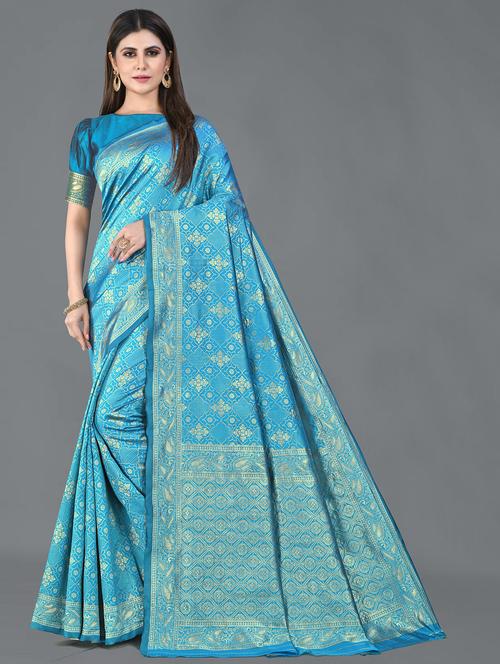 women zari work banarasi saree - 21250415 - Very Small Image - 1