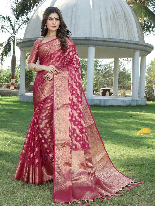women zari work banarasi saree - 21250551 - Very Small Image - 1