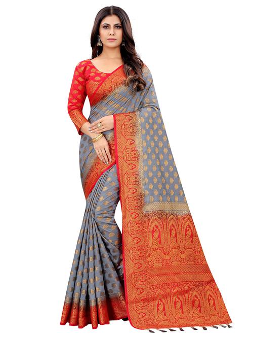 women self design banarasi saree - 21250571 - Very Small Image - 1