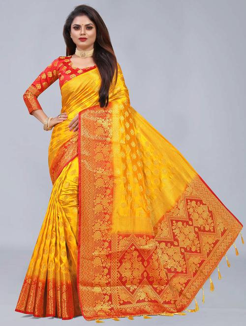 women zari work banarasi saree - 21250573 - Very Small Image - 1