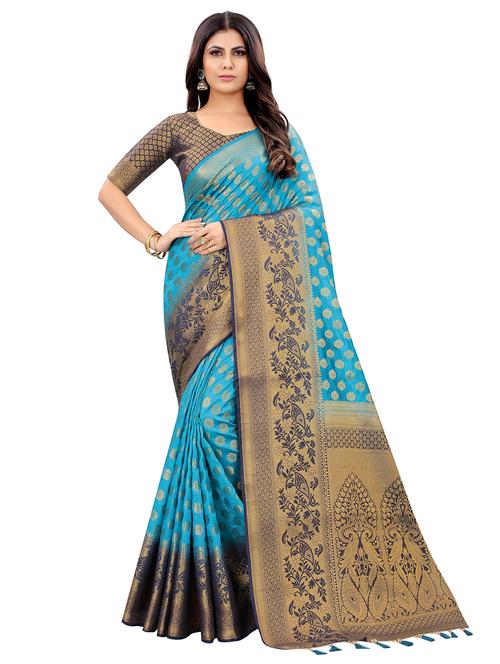 women self design banarasi saree - 21250629 - Very Small Image - 1