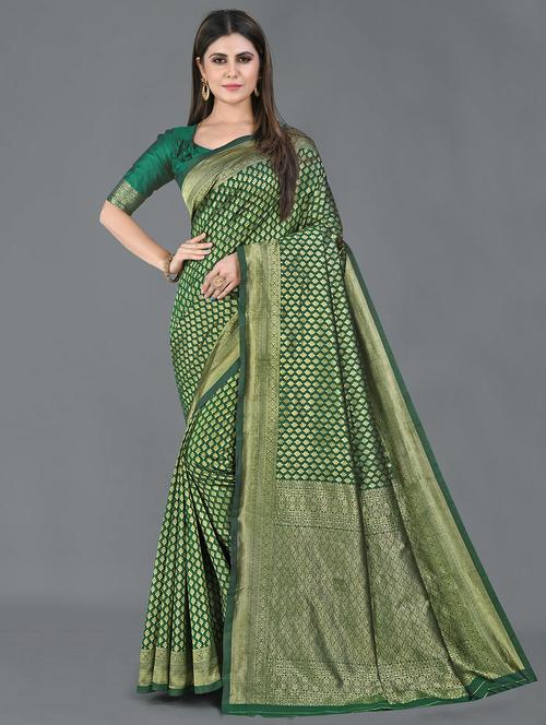 women self design banarasi saree with blouse - 21250644 - Very Small Image - 1
