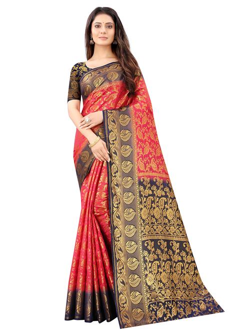 women self design banarasi saree with blouse - 21250682 - Very Small Image - 1