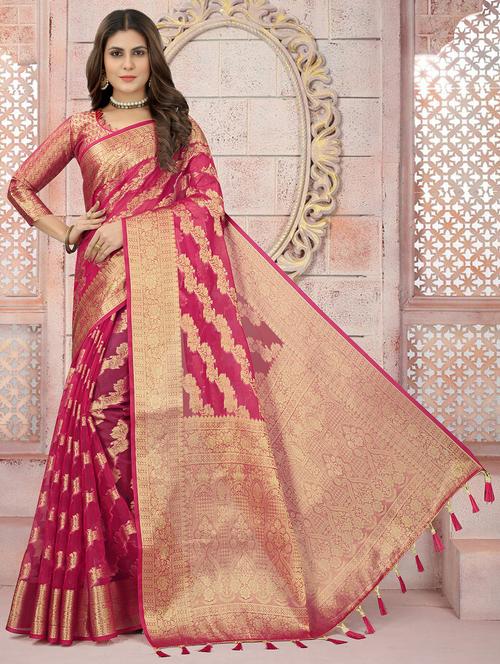 women zari work banarasi saree - 21250739 - Very Small Image - 1