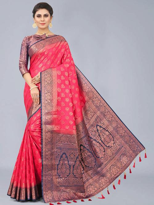women self design banarasi saree with blouse - 21250832 - Very Small Image - 1