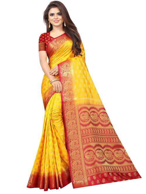 women self design banarasi saree with blouse - 21250887 - Very Small Image - 1