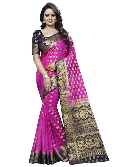 women self design banarasi saree with blouse - 21250893 - Very Small Image - 1