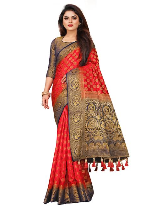 women self design banarasi saree with blouse - 21250931 - Very Small Image - 1