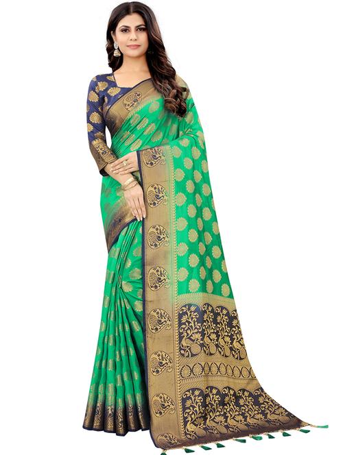 women self design banarasi saree - 21250957 - Very Small Image - 1