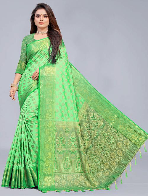 women self design banarasi saree - 21251018 - Very Small Image - 1