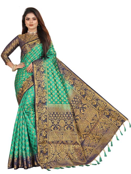 women self design banarasi saree with blouse - 21251039 - Very Small Image - 1