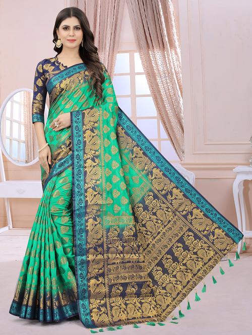 women self design banarasi saree - 21251184 - Very Small Image - 1