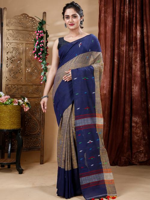 women beige ikkat saree - 21251312 - Very Small Image - 1