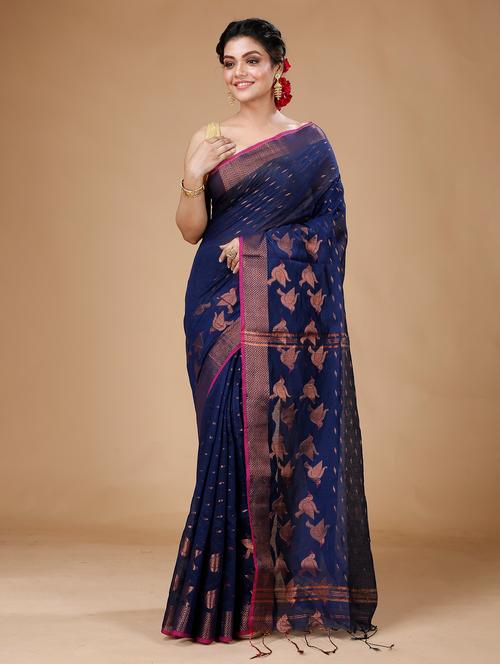 women self design handloom saree - 21251465 - Very Small Image - 1