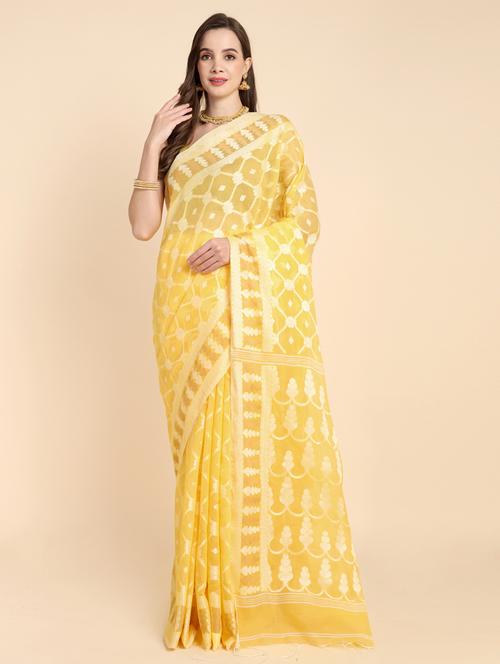 women self design jamdani saree - 21251478 - Very Small Image - 1