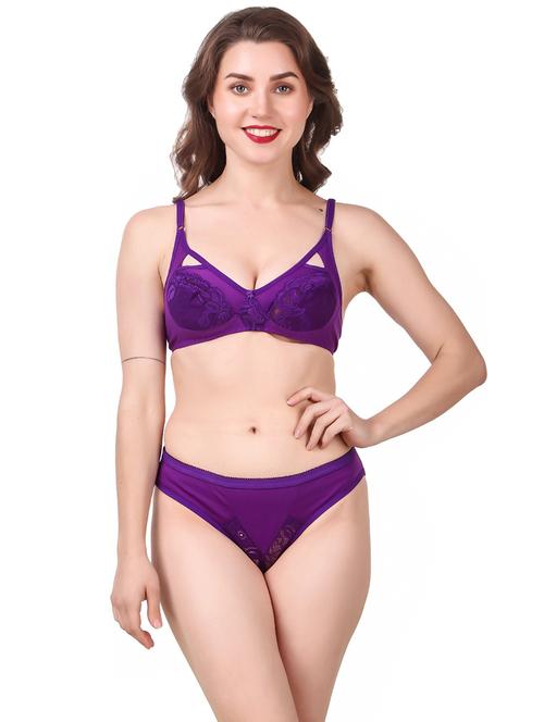 women solid bras and panty set - 21251518 - Very Small Image - 1
