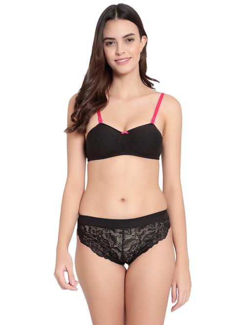 women solid bras and panty set - 21251547 - Very Small Image - 1
