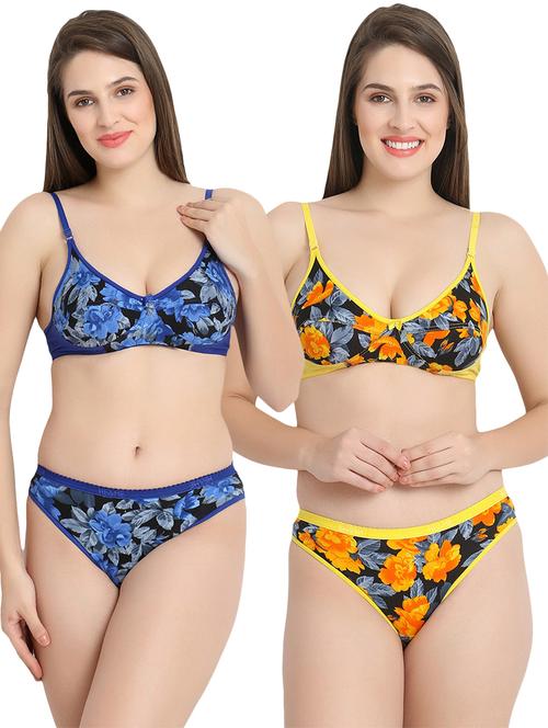 women printed bra and panty combo set - 21251596 - Very Small Image - 1