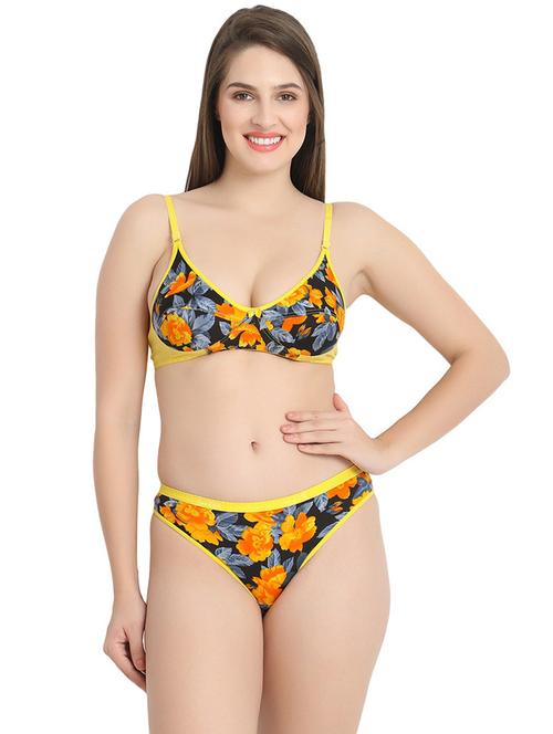 women floral printed bra and panty set - 21251597 - Very Small Image - 1