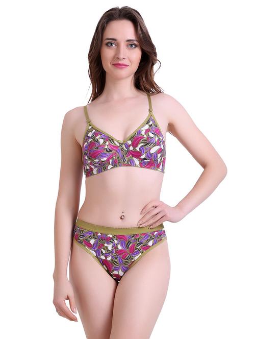 women printed bras and panty set - 21251617 - Very Small Image - 1