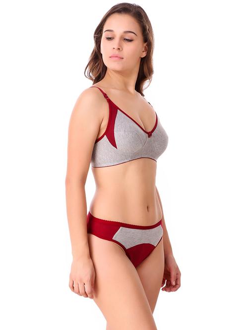 women color block bra and panty set - 21251672 - Very Small Image - 1