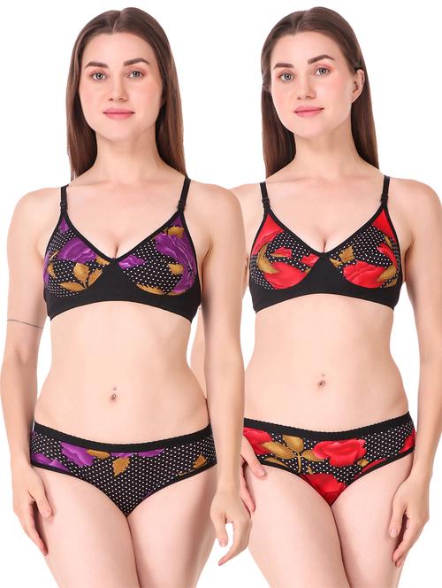 women printed bra and panty combo set - 21251776 - Very Small Image - 1