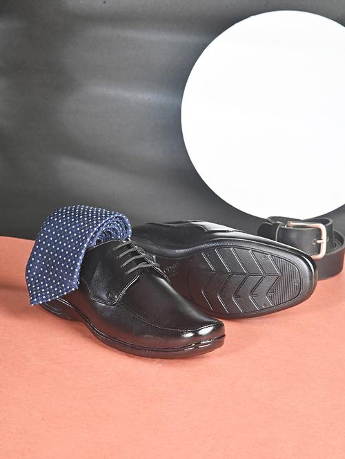 black pu laceup derbies - 21252497 - Very Small Image - 1